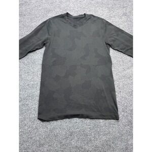 Lululemon Metal Vent Tech Long Sleeve Shirt Mens Medium Olive Green Geometric